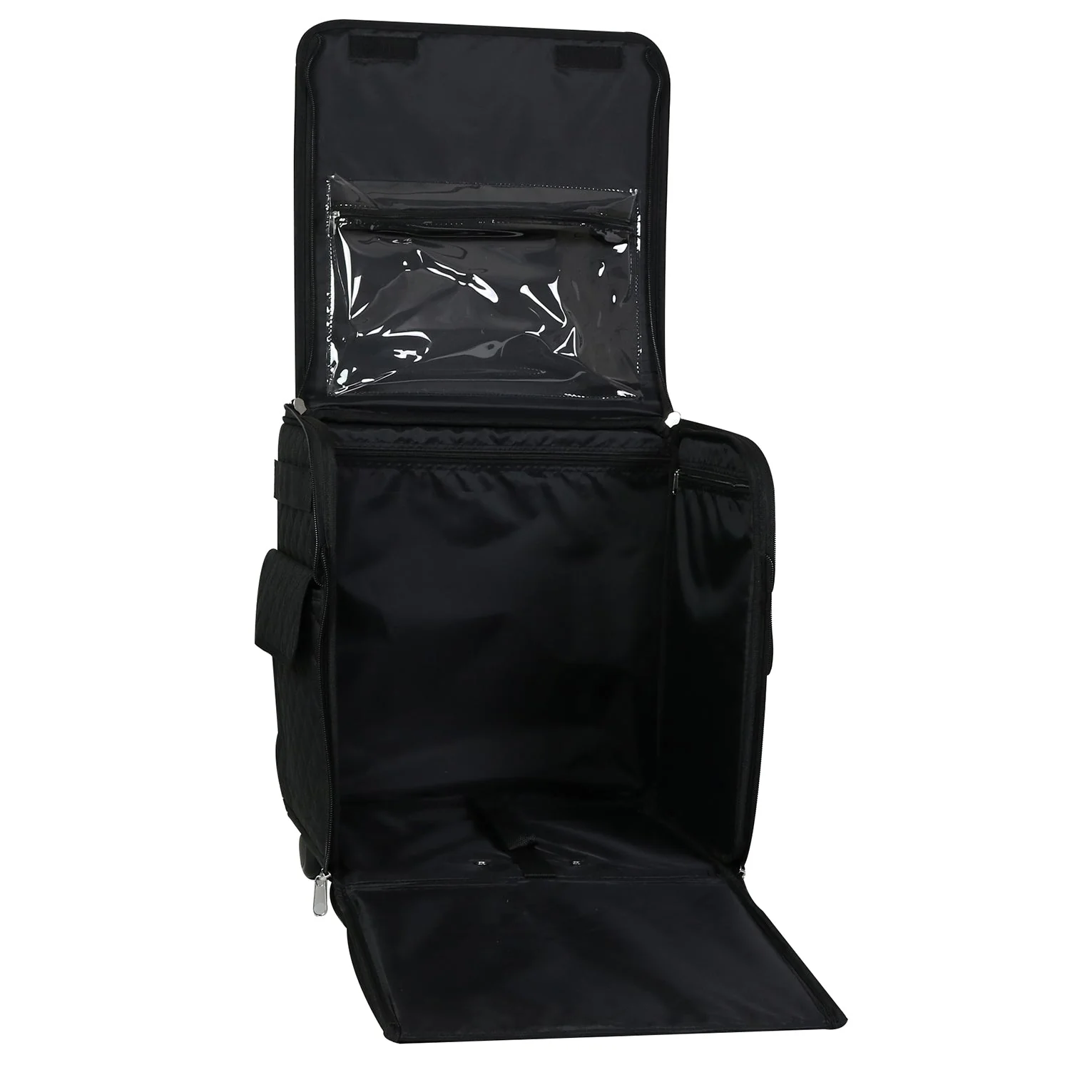 Collapsible Rolling Serger Machine Case, Black Quilted - Image 9