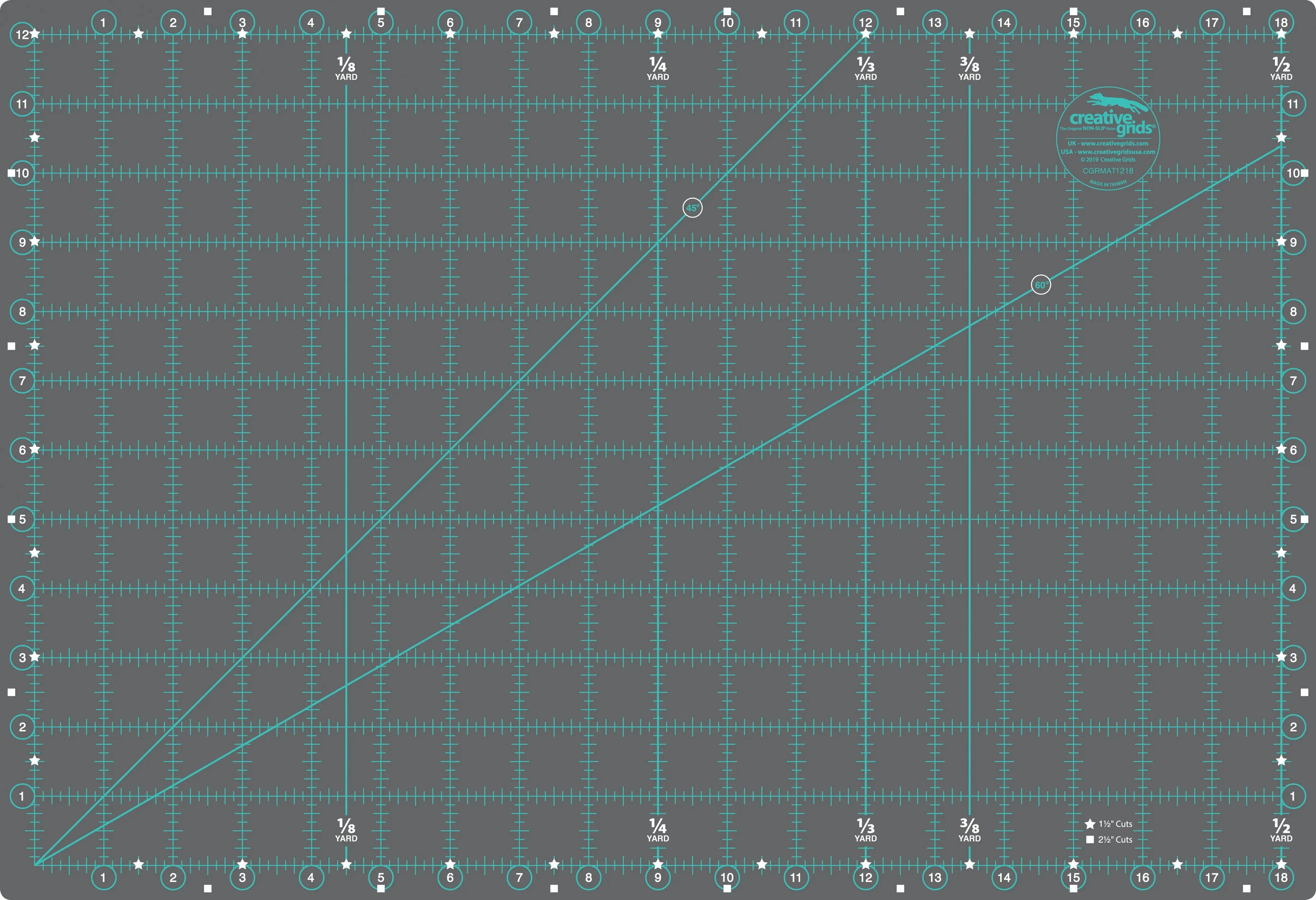 Creative Grids Self-Healing Double Sided Rotary Cutting Mat 12in x 18in