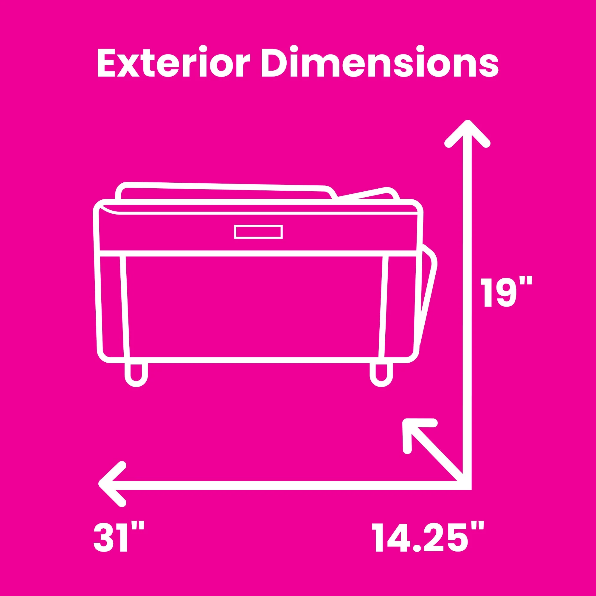 Everything Mary Jumbo 5 Wheel Collapsible Rolling Sewing Machine Storage Case, Floral - Image 3