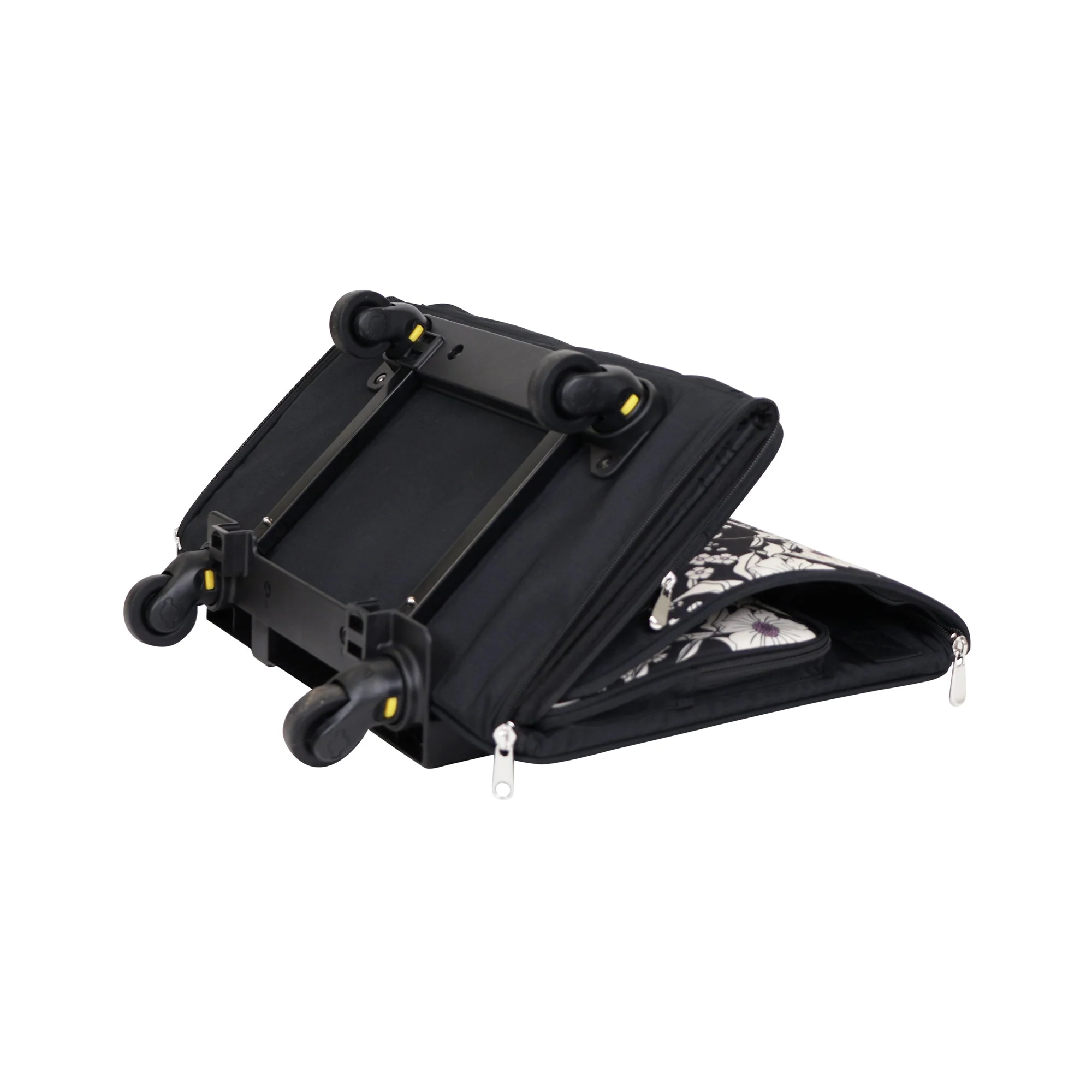 Everything Mary XL 4 Wheel Collapsible Rolling Sewing Machine Storage Case, Artistic Floral - Image 12