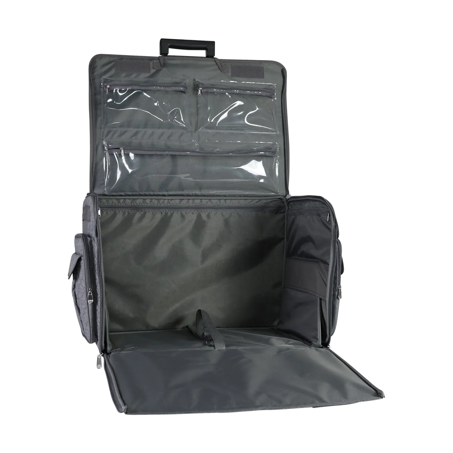 Everything Mary XXL 4 Wheel Collapsible Rolling Sewing Machine Storage Case, Heather Grey - Image 11