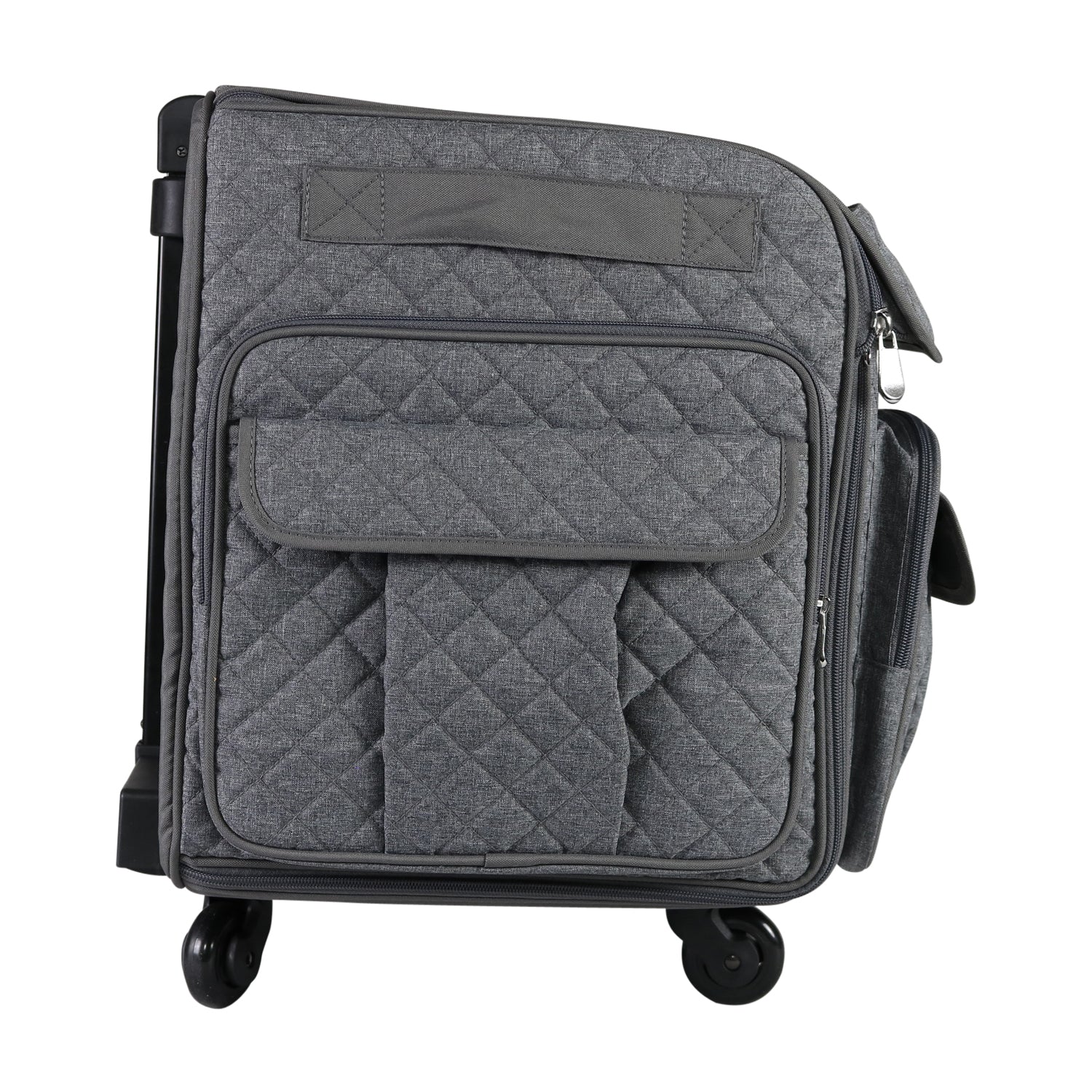 Everything Mary XXL 4 Wheel Collapsible Rolling Sewing Machine Storage Case, Heather Grey - Image 13
