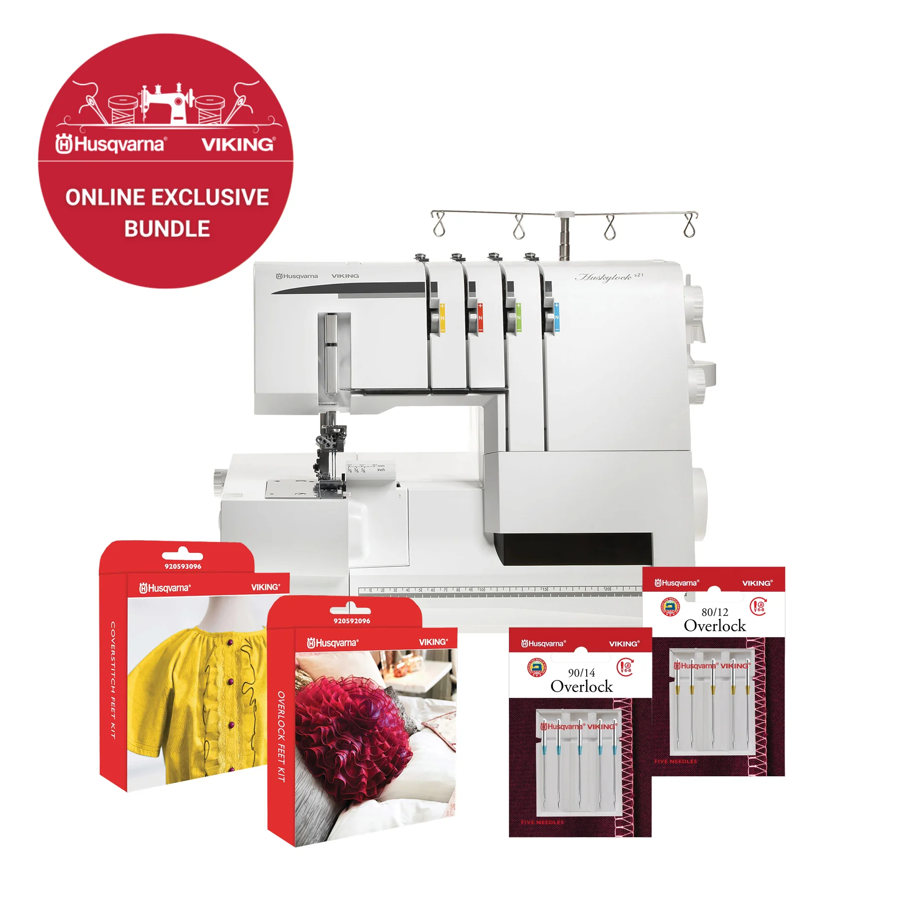 HUSQVARNA® VIKING® HUSKYLOCK™ S21 Overlock Machine Bundle