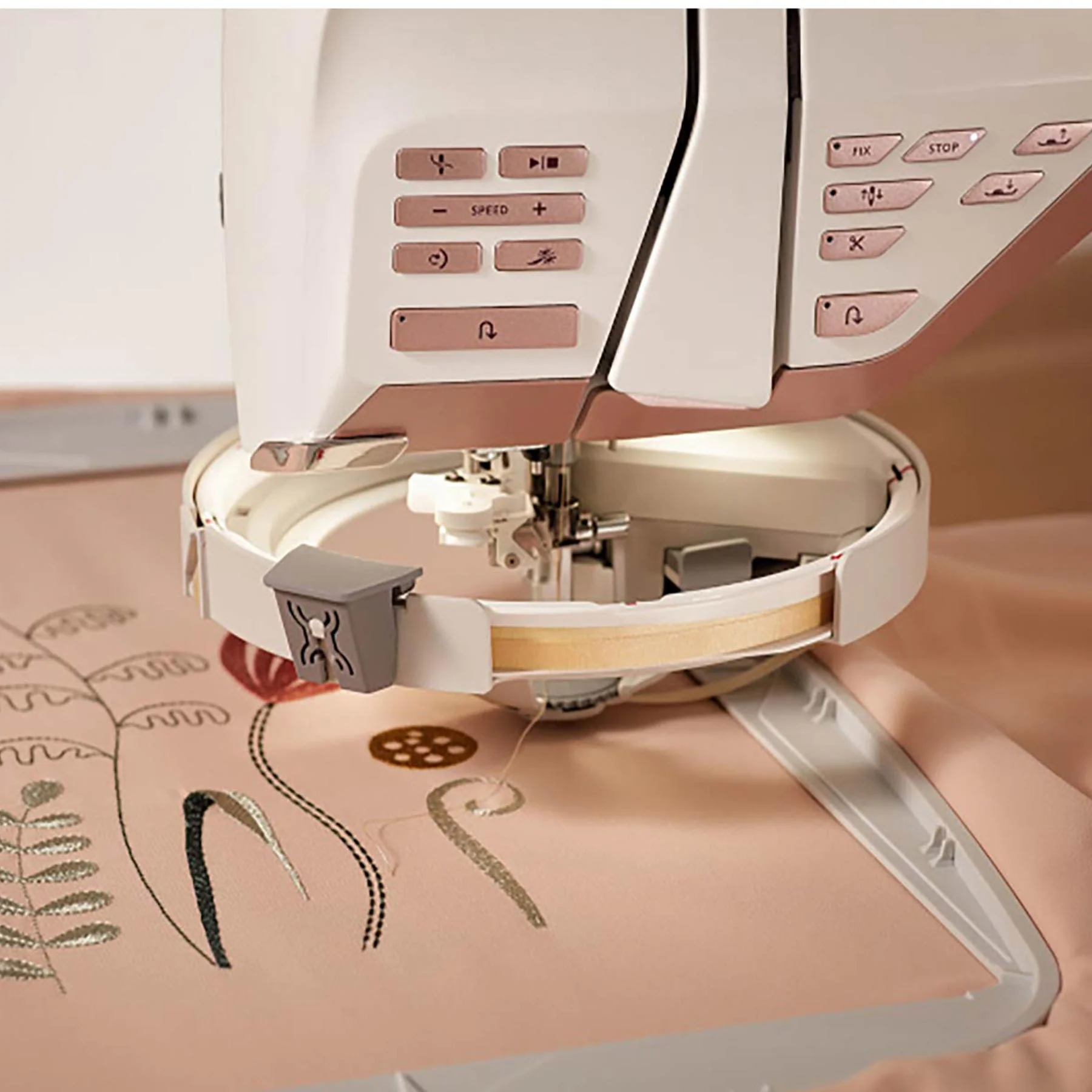 HUSQVARNA® VIKING® Refurbished DESIGNER EPIC™ 2 Sewing & Embroidery Machine in Burgandy Blush - Image 9