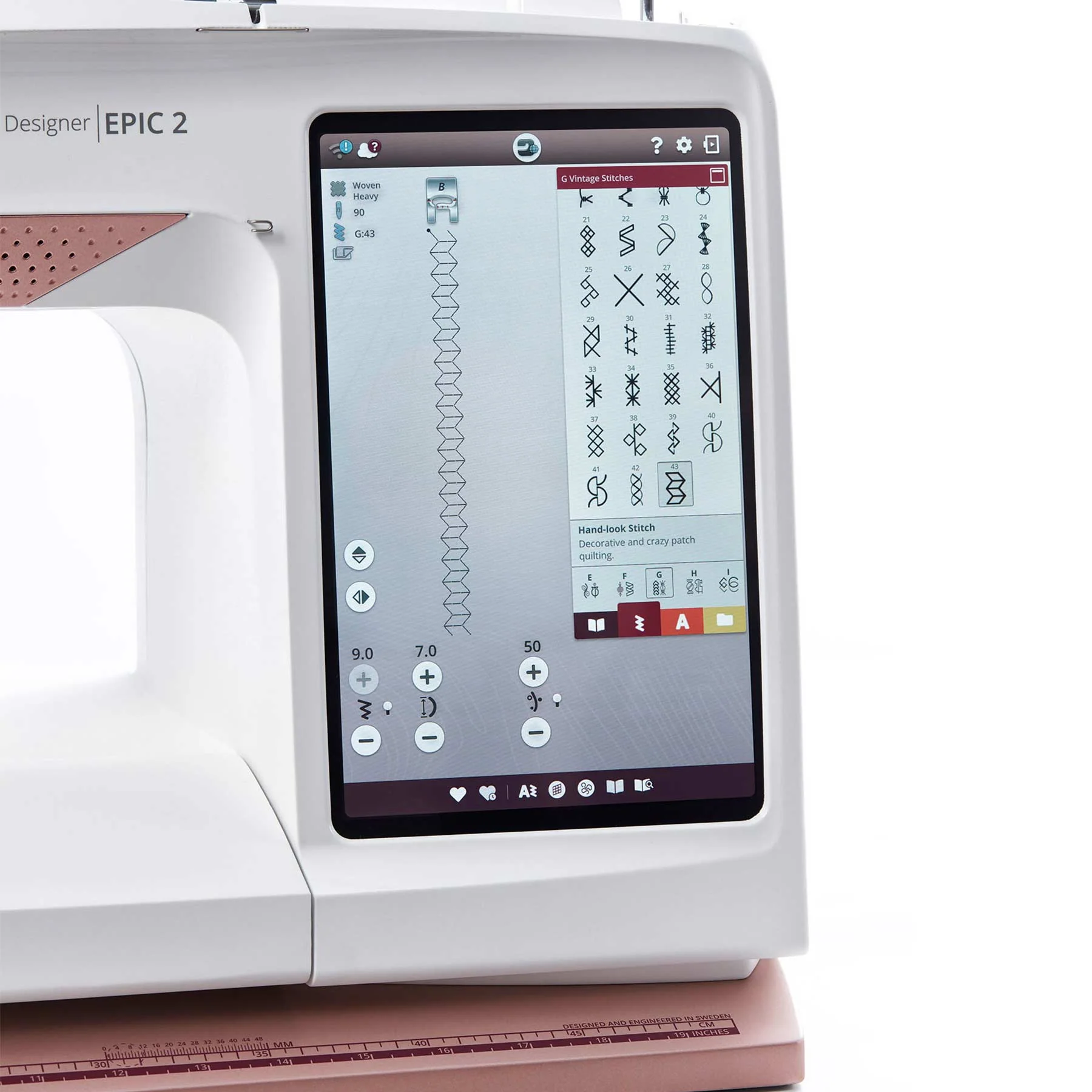 HUSQVARNA® VIKING® Refurbished DESIGNER EPIC™ 2 Sewing & Embroidery Machine in Modern Mint - Image 8