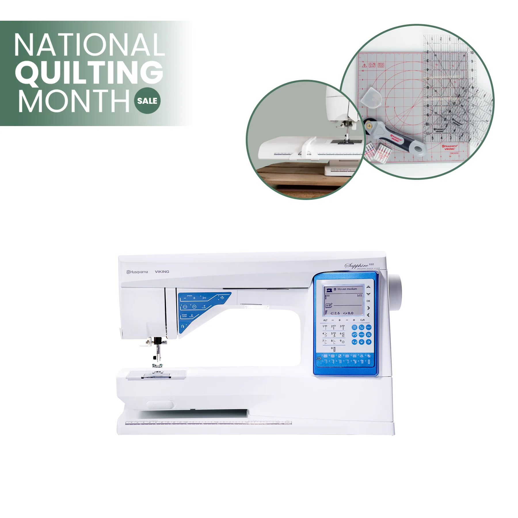 HUSQVARNA® VIKING® SAPPHIRE™ 930 Quilting Bundle