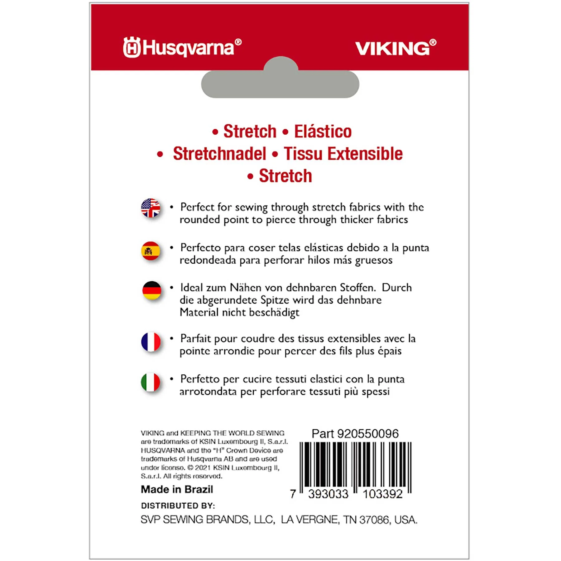 HUSQVARNA® VIKING® Stretch Needles Size 90/14 5-Pack - Image 2