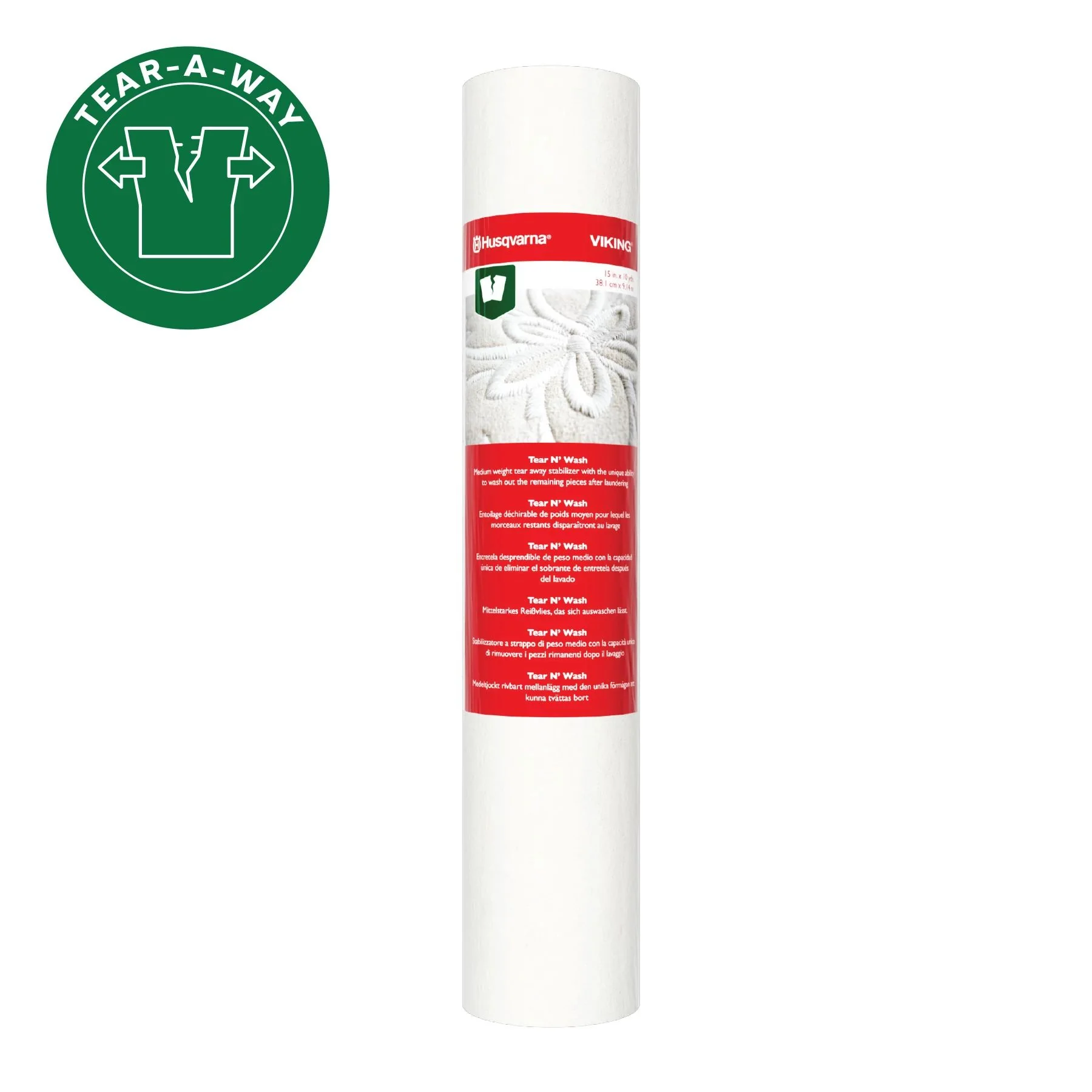 HUSQVARNA® VIKING® Tear N Wash Stabilizer 15 Inches x 10 Yards
