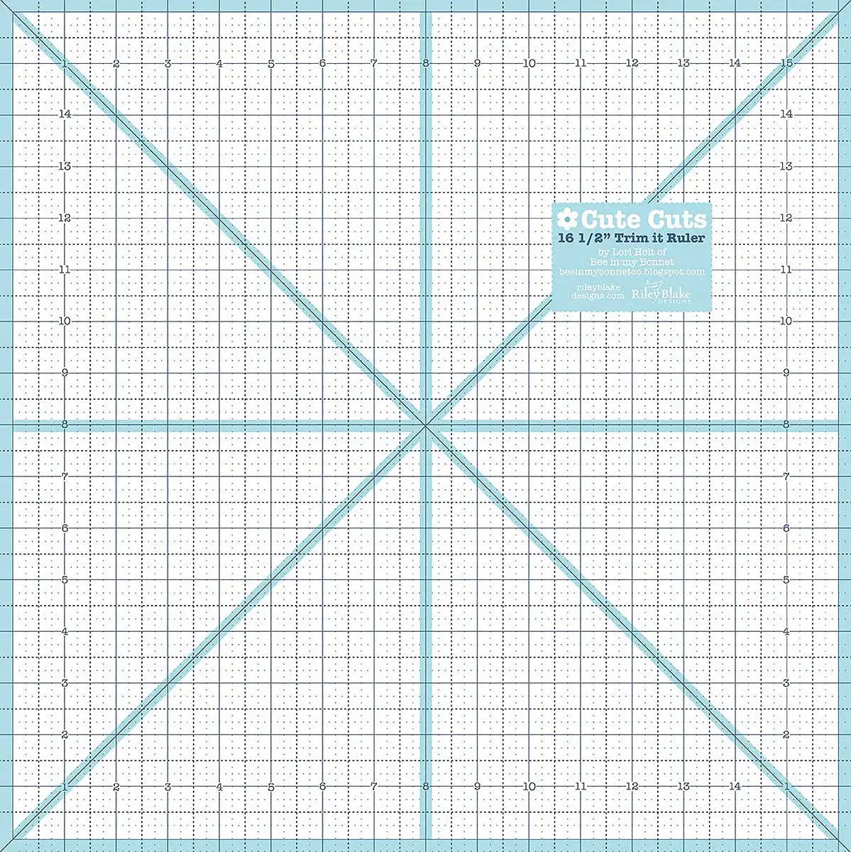 Lori Holt Trim It Ruler 16-1/2in Square