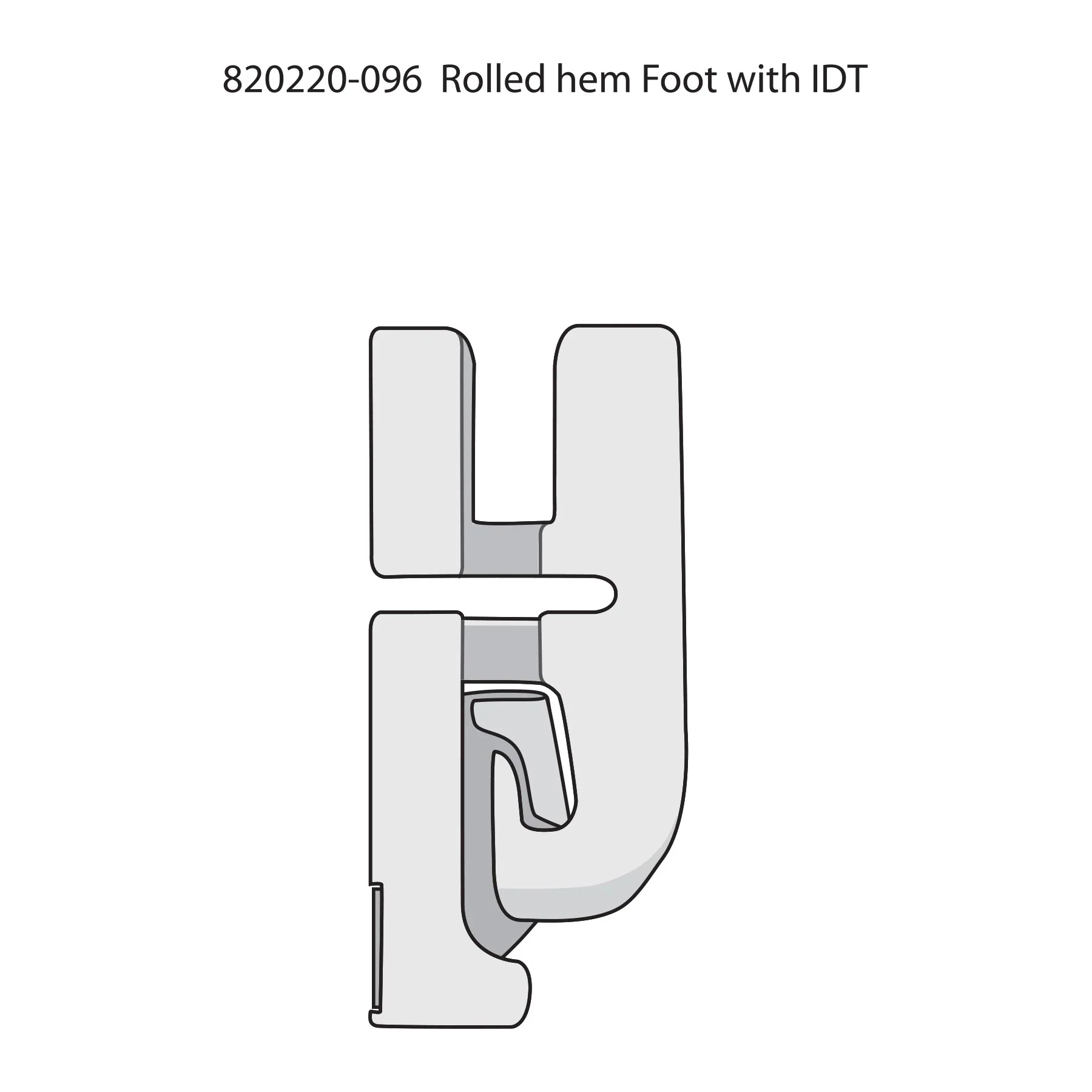 PFAFF® 2 mm Rolled Hem Foot - Image 2