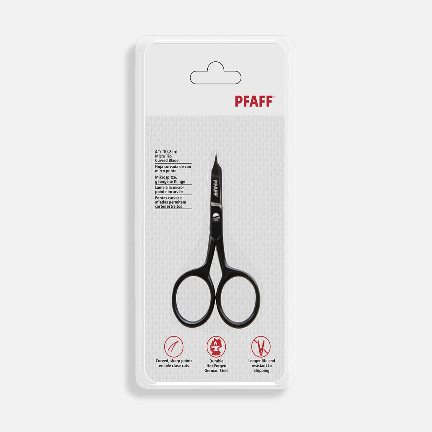 PFAFF® 4in/10.2cm Micro Tip Curved Blade Scissor - Image 3