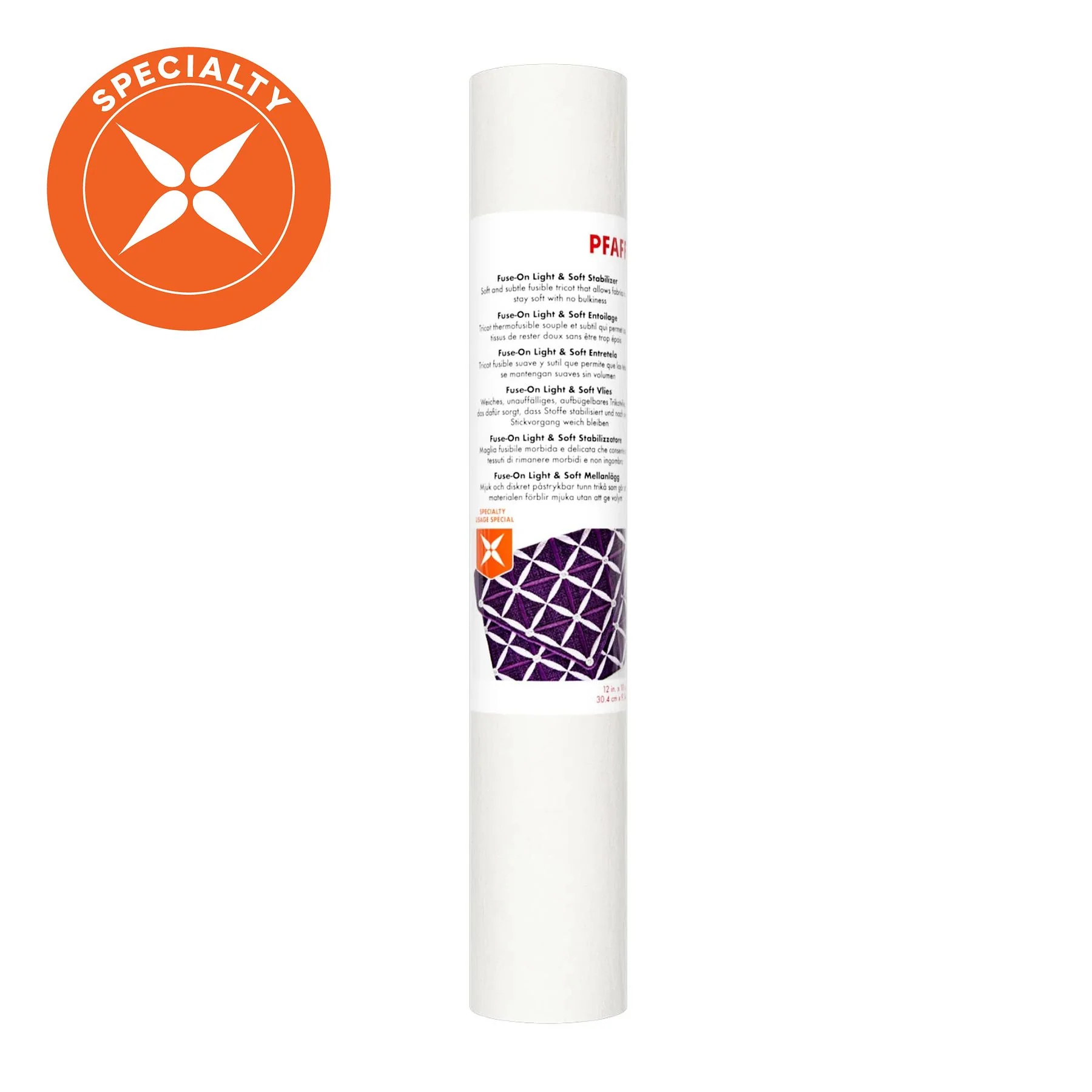 PFAFF® Fuse-On Light & Soft Stabilizer 12 inches x 10 Yards