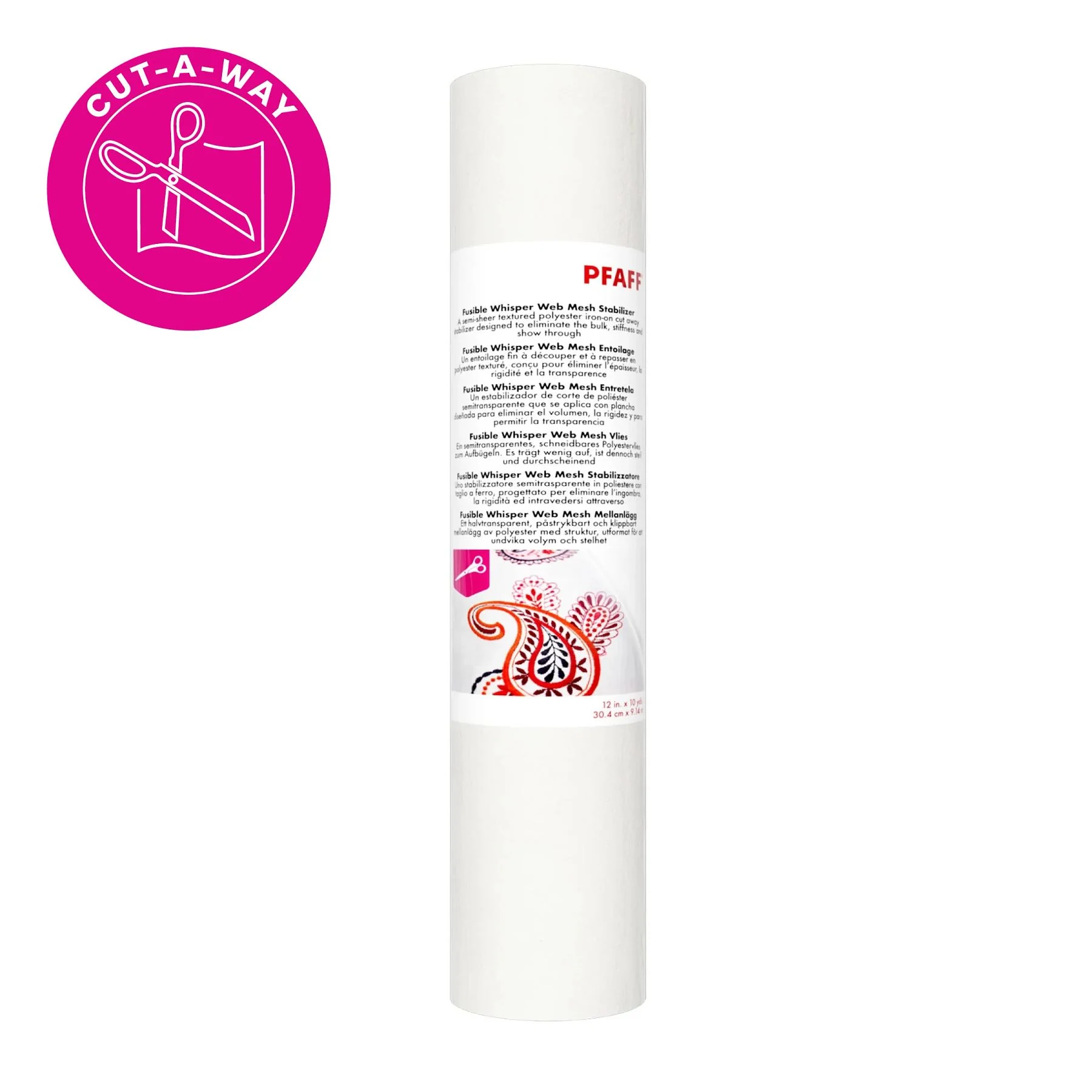 PFAFF® Fusible Whisper Web Mesh Stabilizer 12 Inches x 10 Yards
