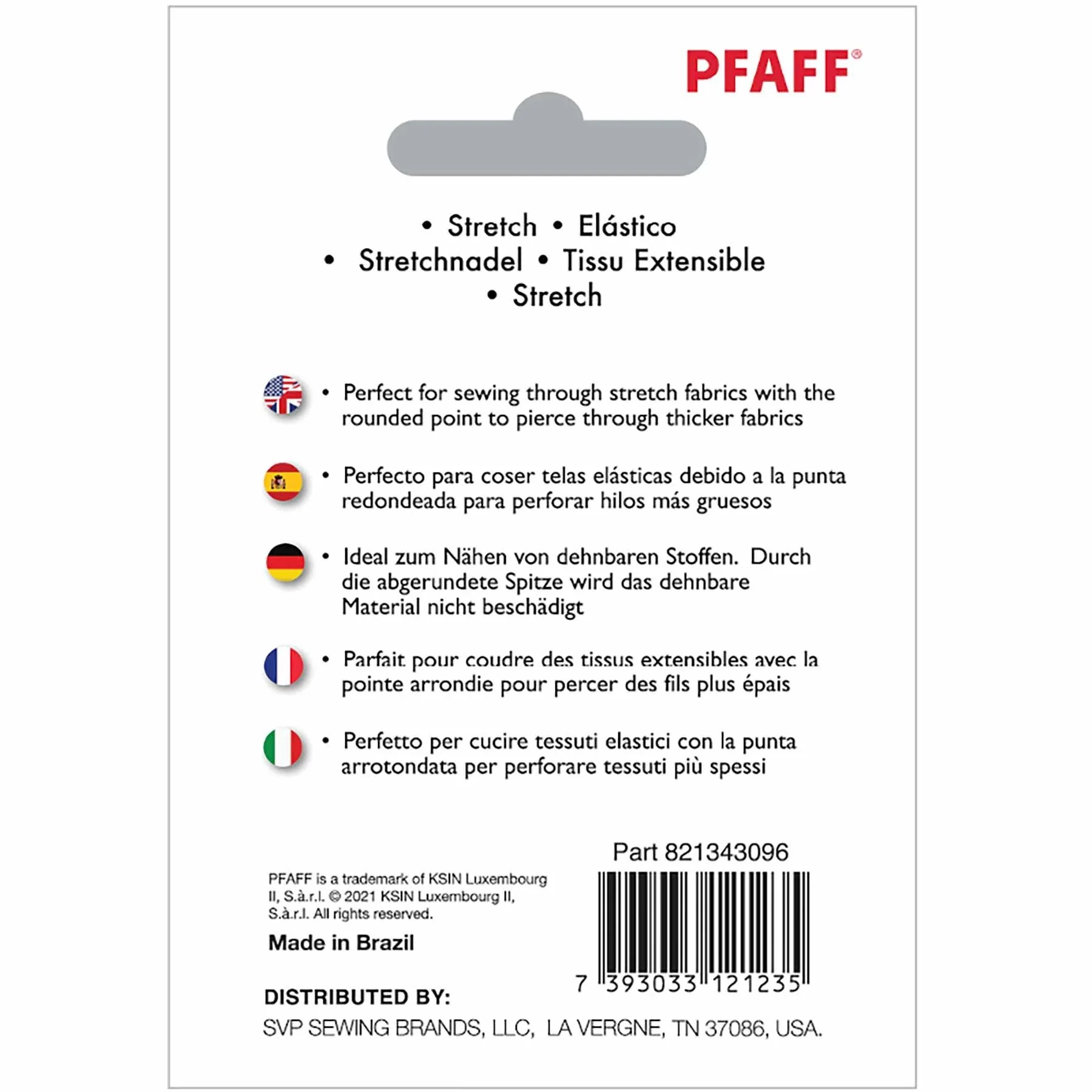 PFAFF® Stretch Fabric Needles Size 80/12 5-Pack - Image 2