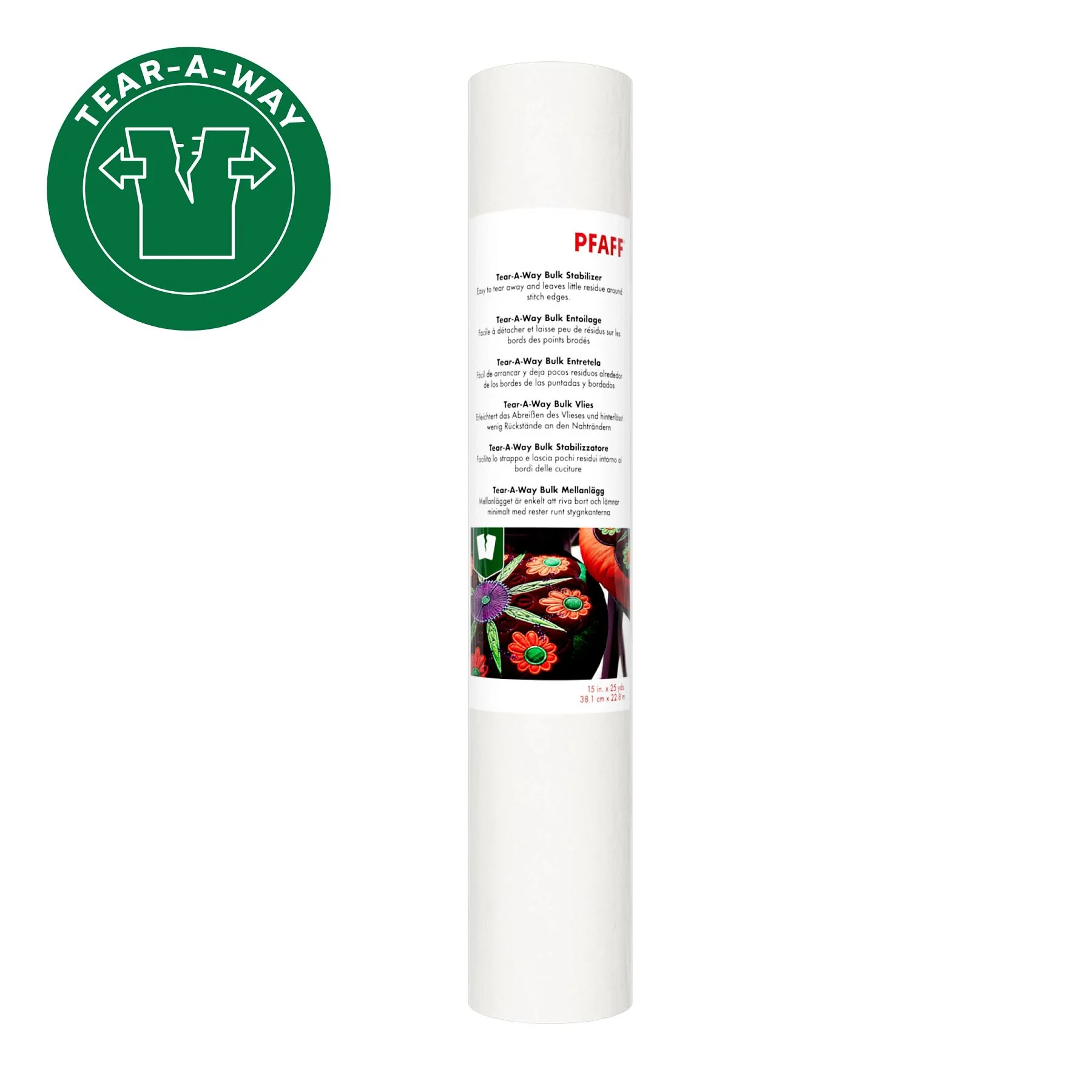 PFAFF® Tear-a-Way Stabilizer 15 Inches x 25 Yards