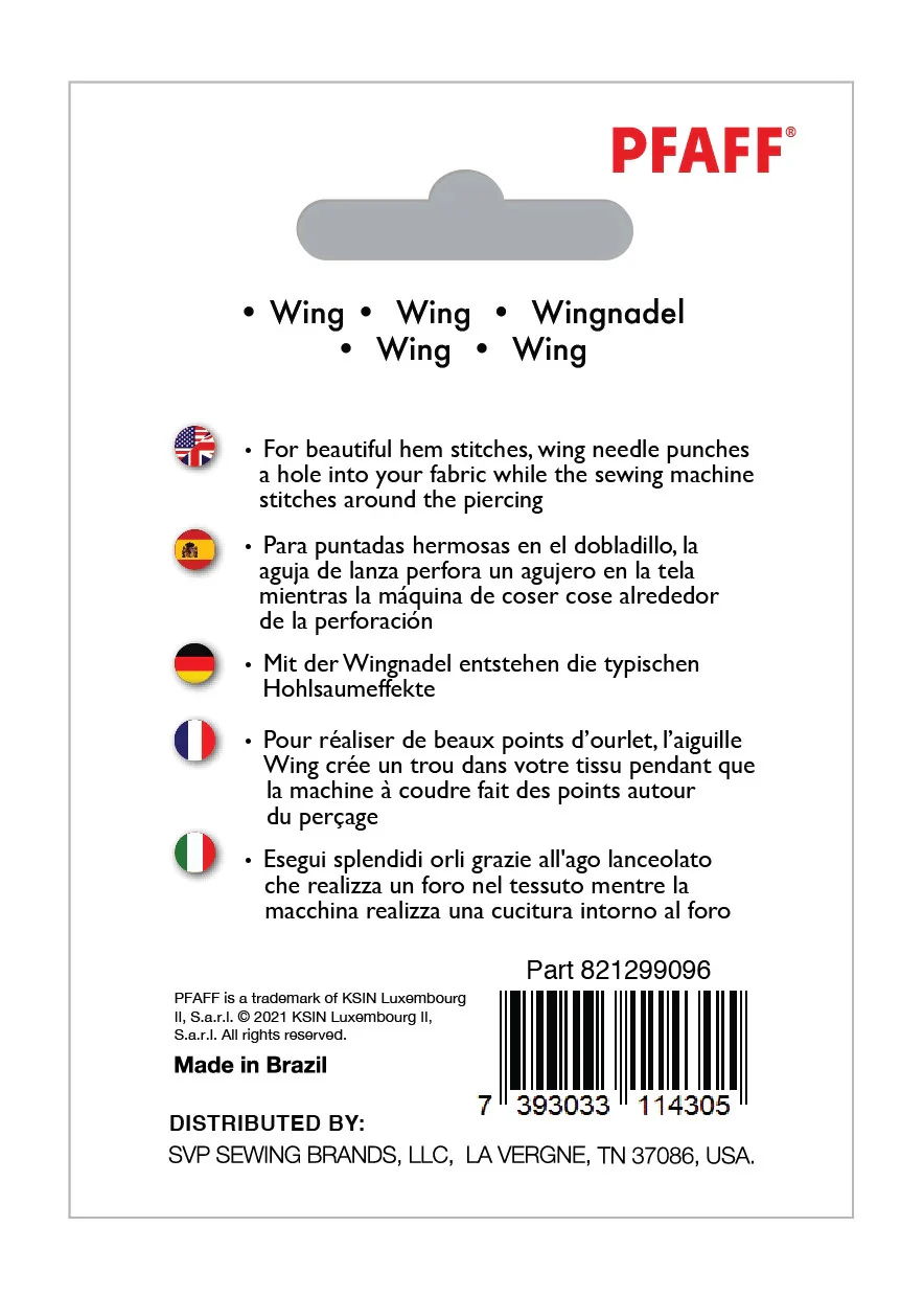 PFAFF® WING Needle Size 120/21 1-Pack - Image 2