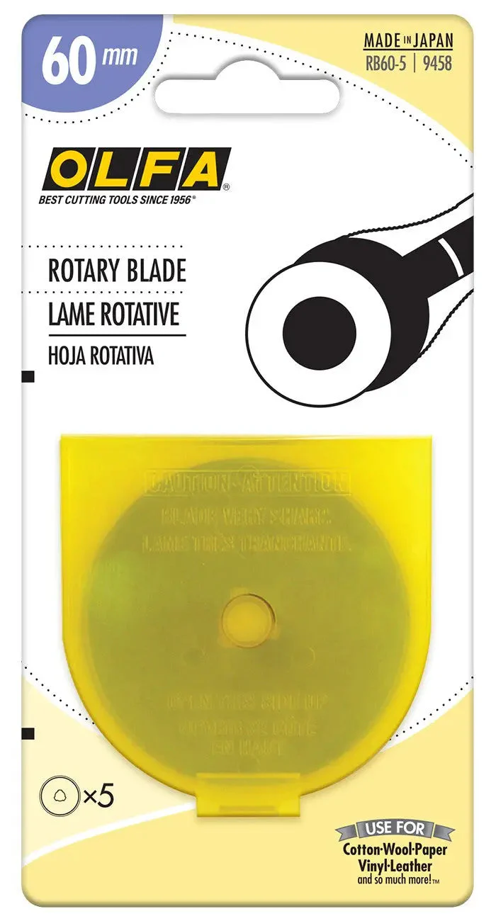 Olfa Rotary Blade RTY3 60mm 5ct Bulk