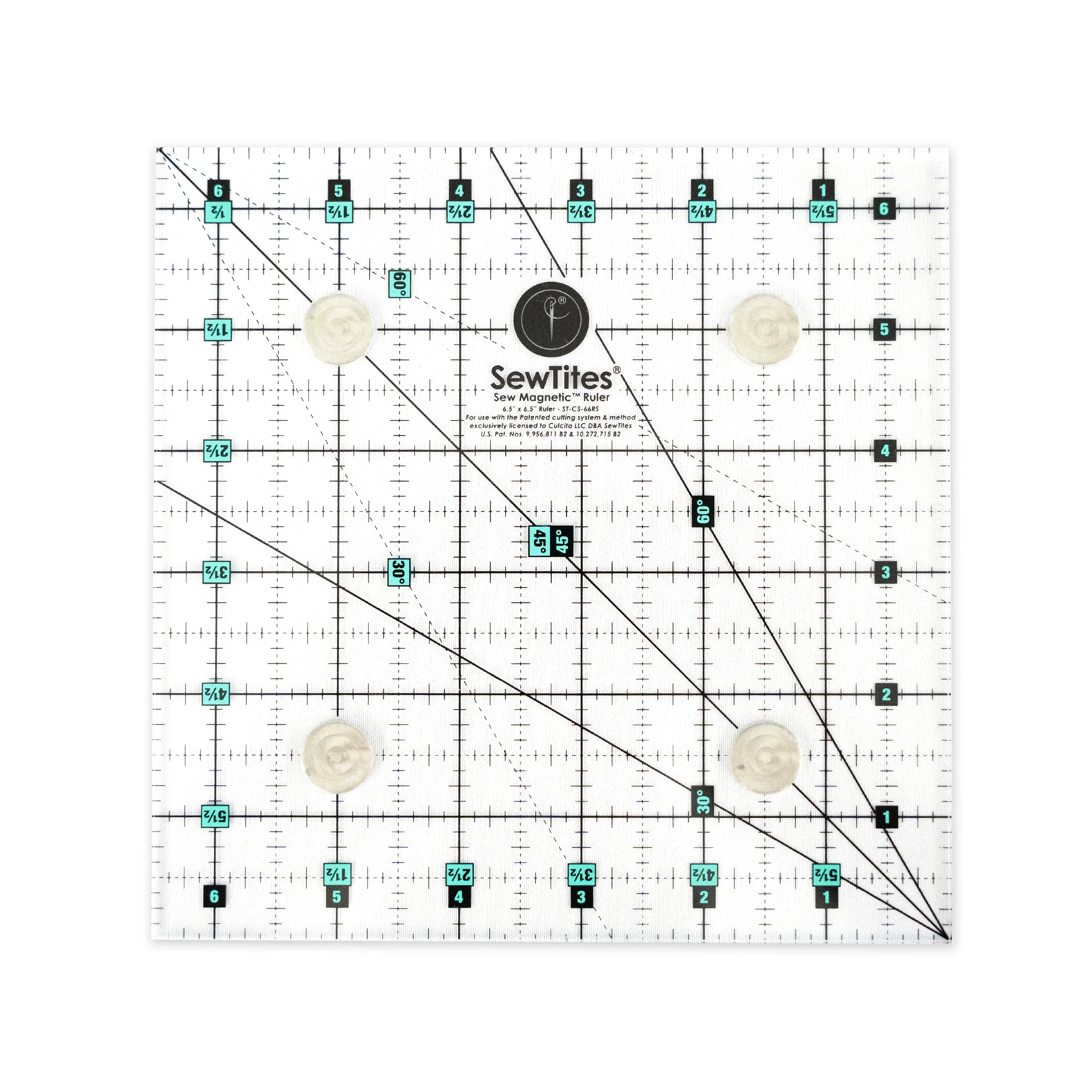 Sew Magnetic 6.5" x 6.5" Ruler by SewTites