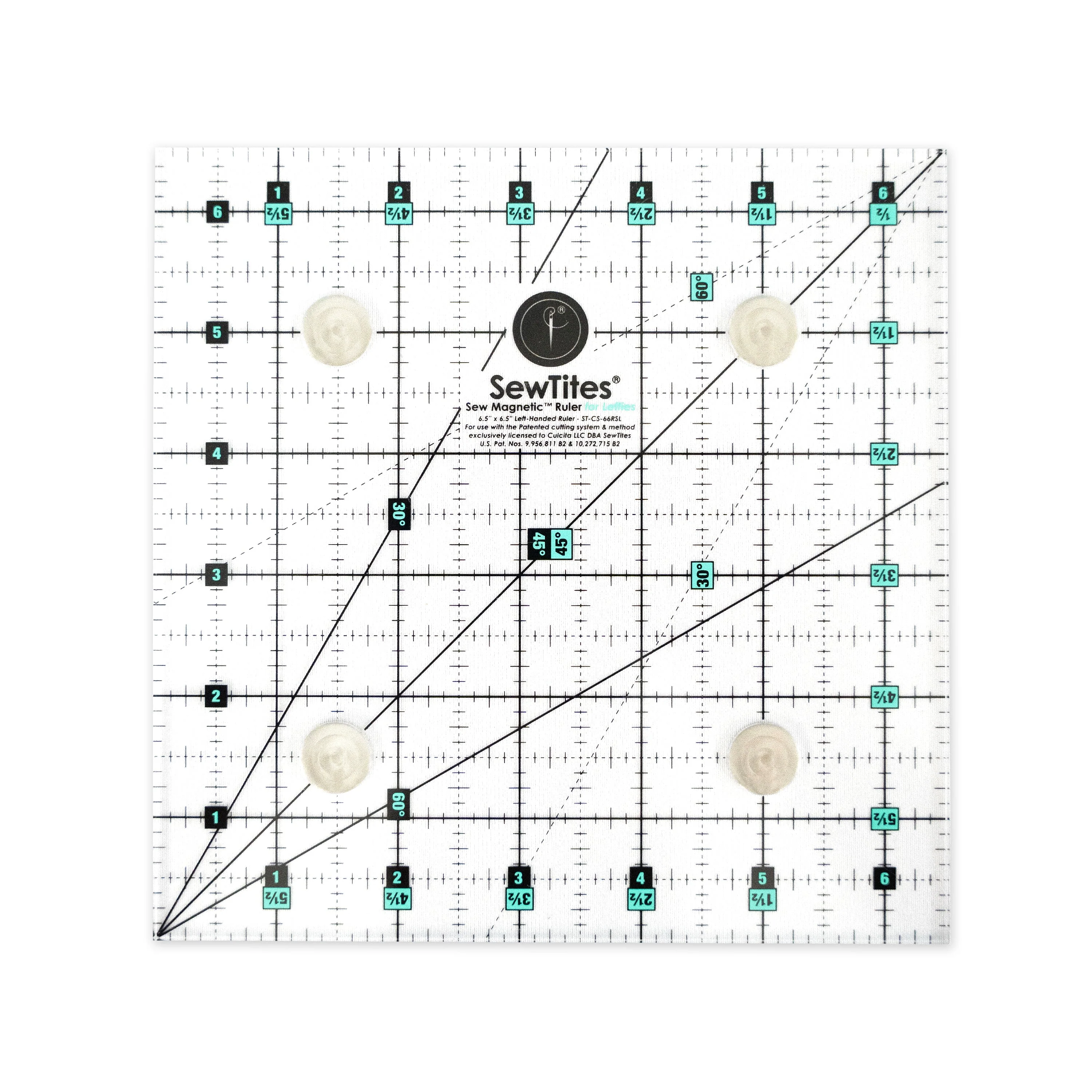Sew Magnetic 6.5" x 6.5" Ruler by SewTites - Image 2