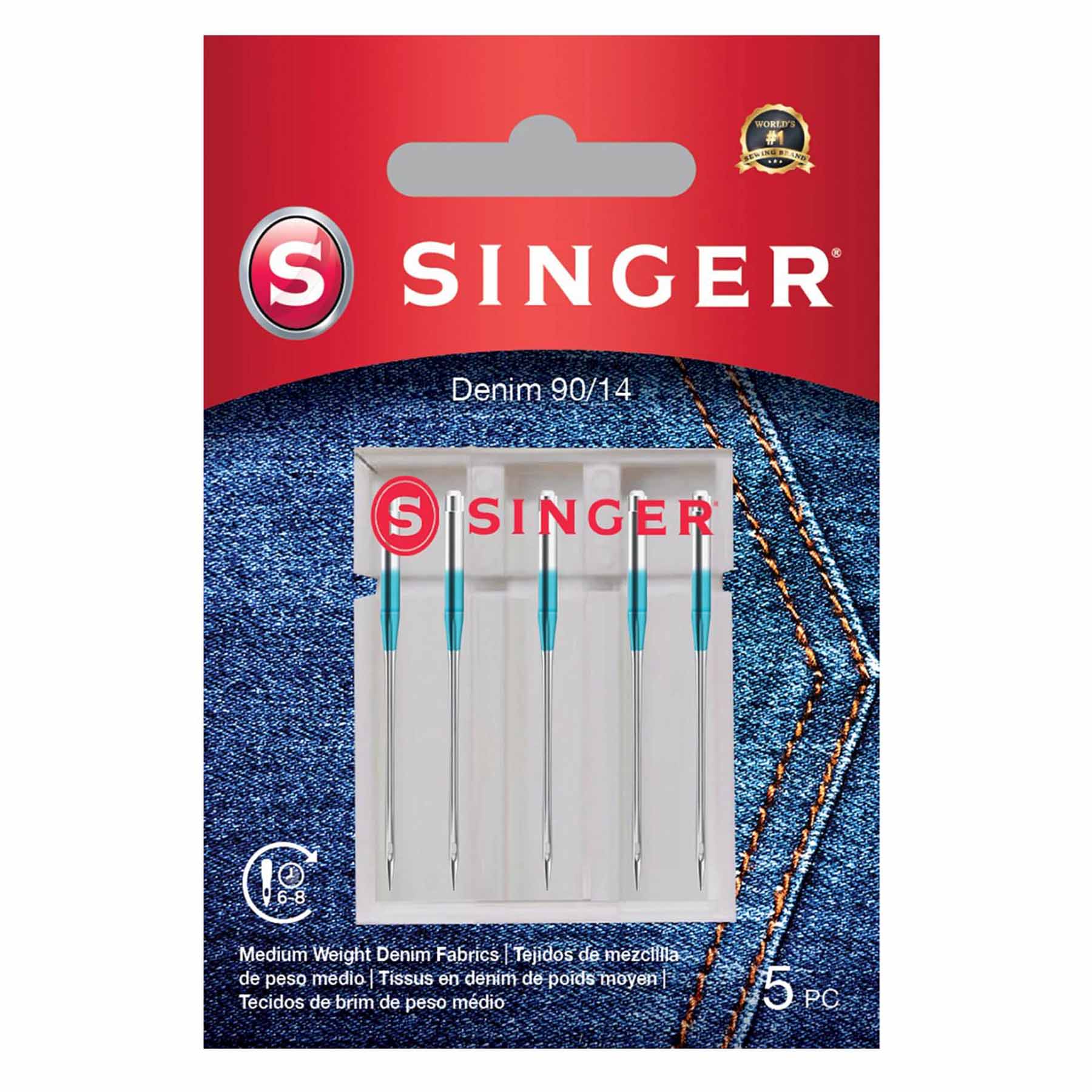 SINGER® Denim Needles Size 90/14 5-Pack - Image 3