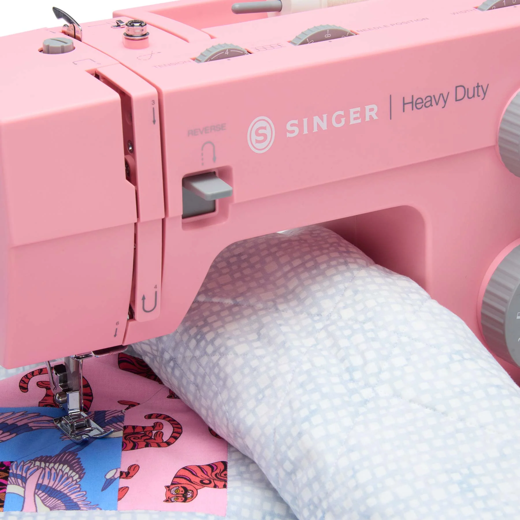 SINGER® Heavy Duty 4411 Pink Sewing Machine & Extension Table Bundle - Image 7