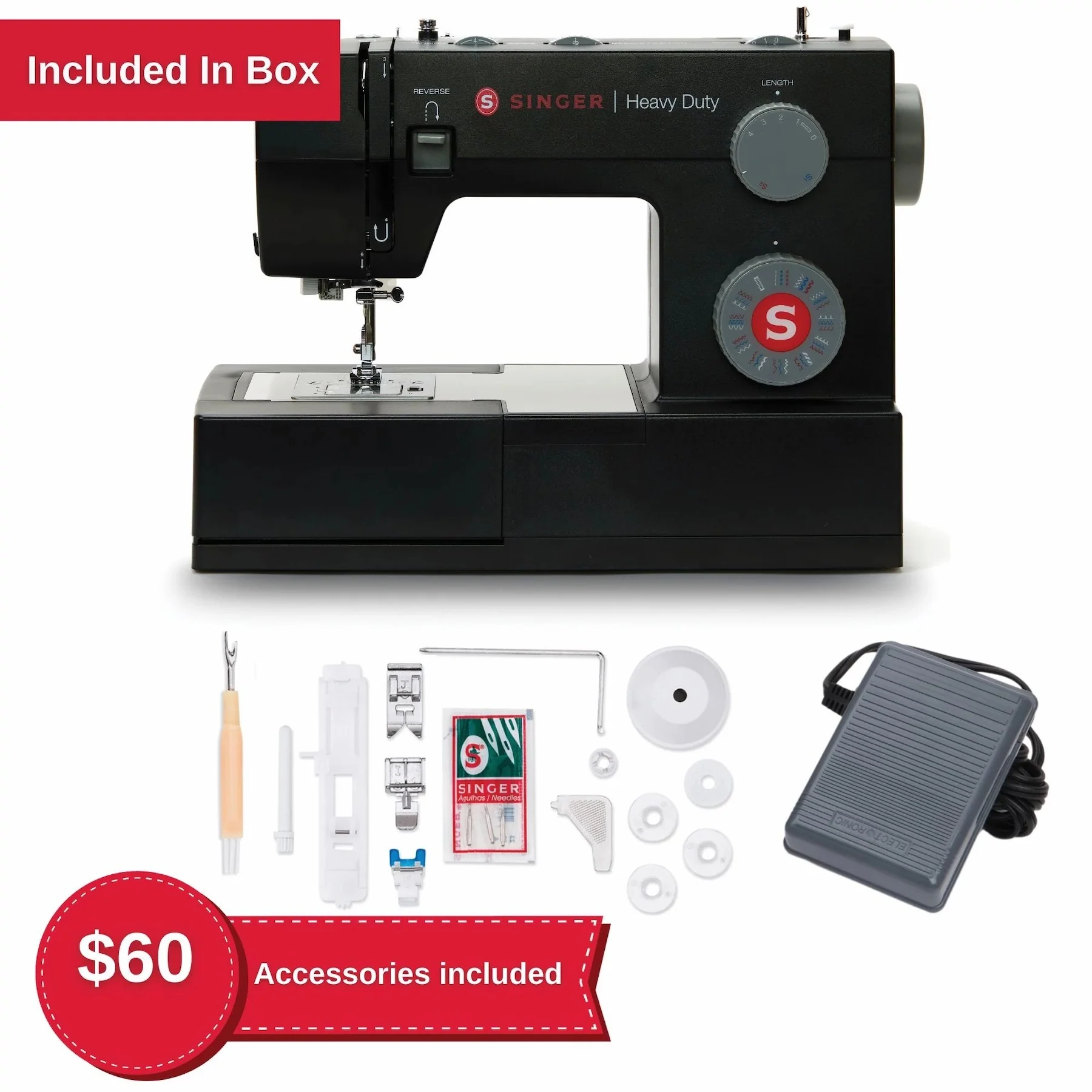 SINGER® Heavy Duty 4432 Black Sewing Machine - Special Edition - Image 5