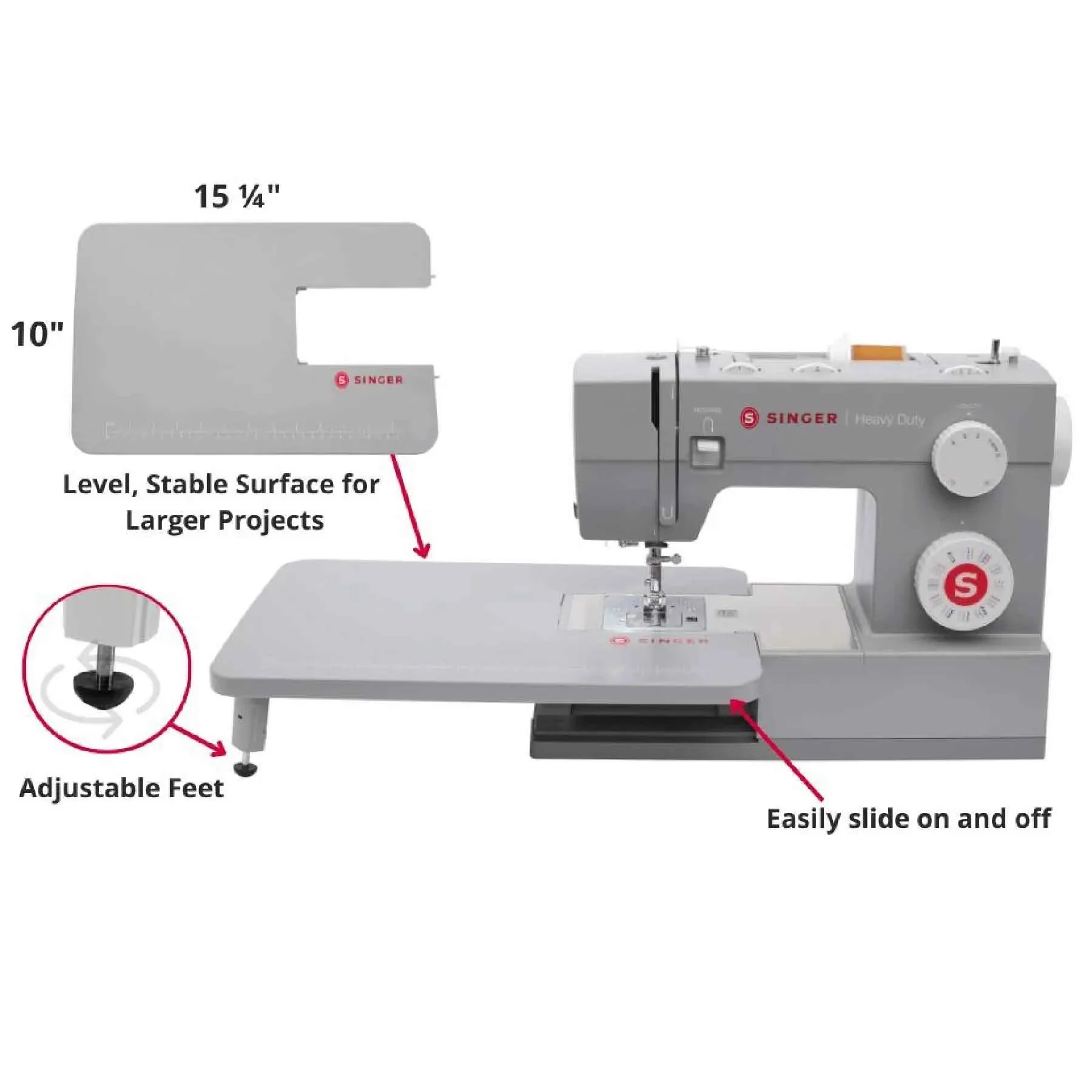 SINGER® Heavy Duty 6800C Sewing Machine & Extension Table Bundle - Image 4