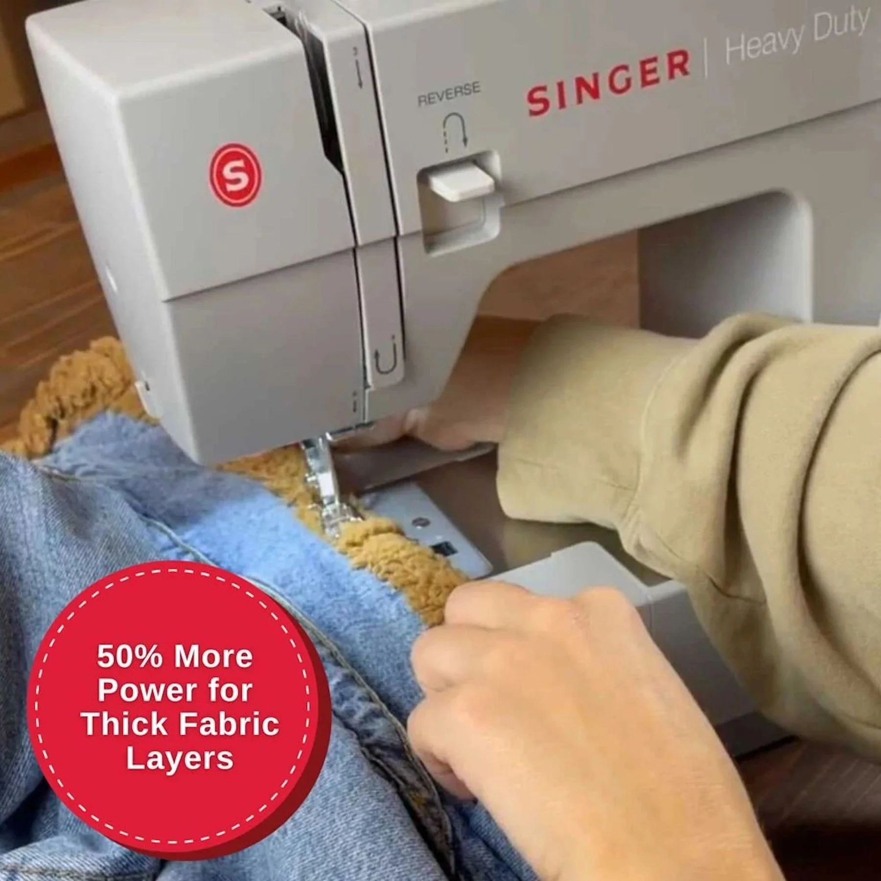 SINGER® Heavy Duty 4452 & Extension Table Bundle - Image 5