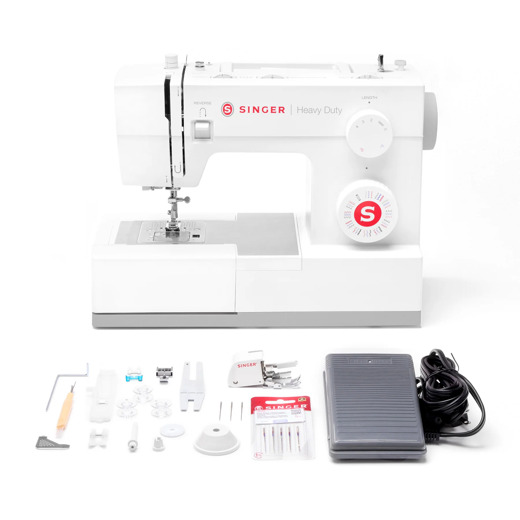 SINGER® Heavy Duty 4452 White Sewing Machine & Extension Table Bundle - Image 15
