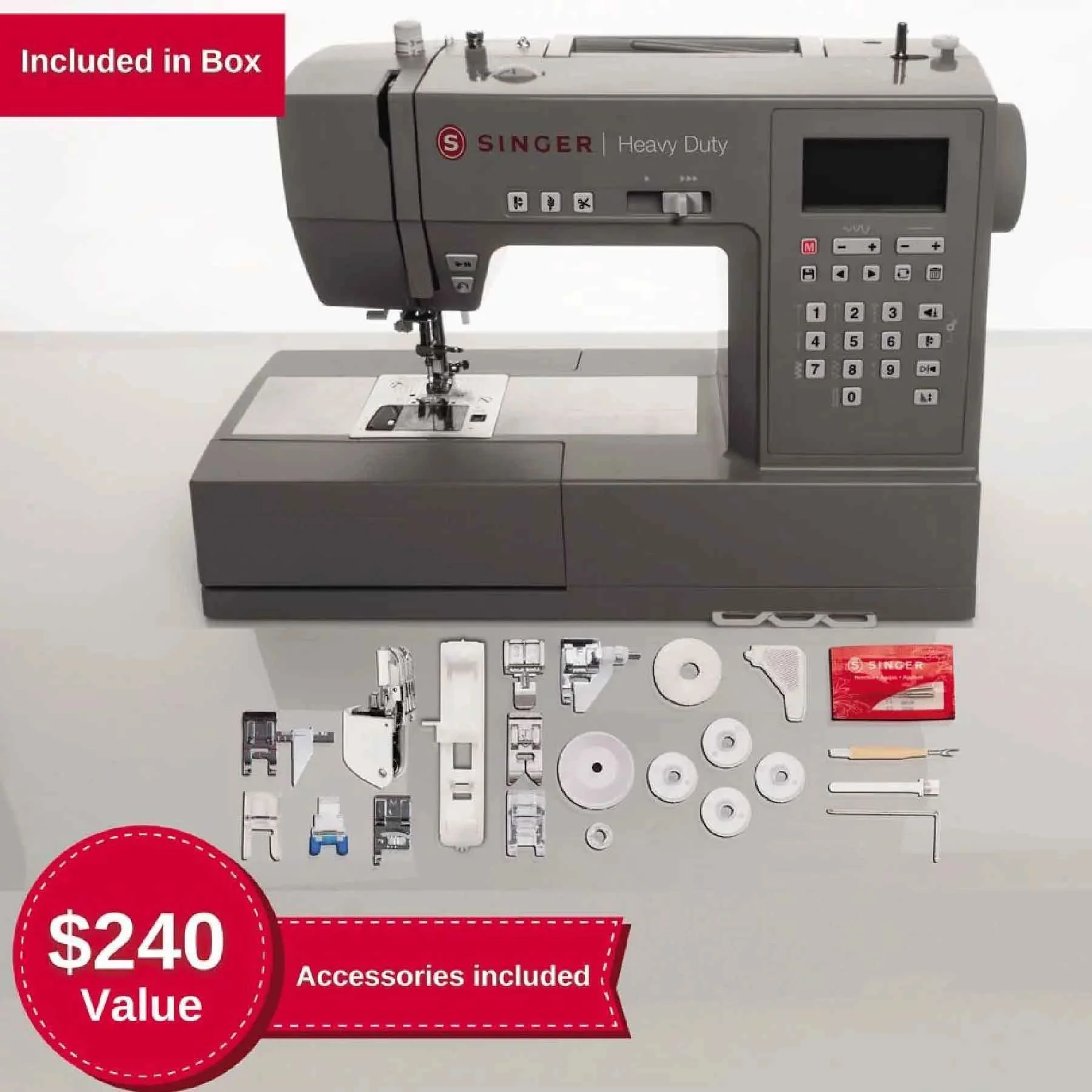 SINGER® Heavy Duty 6800C Sewing Machine & Extension Table Bundle - Image 6