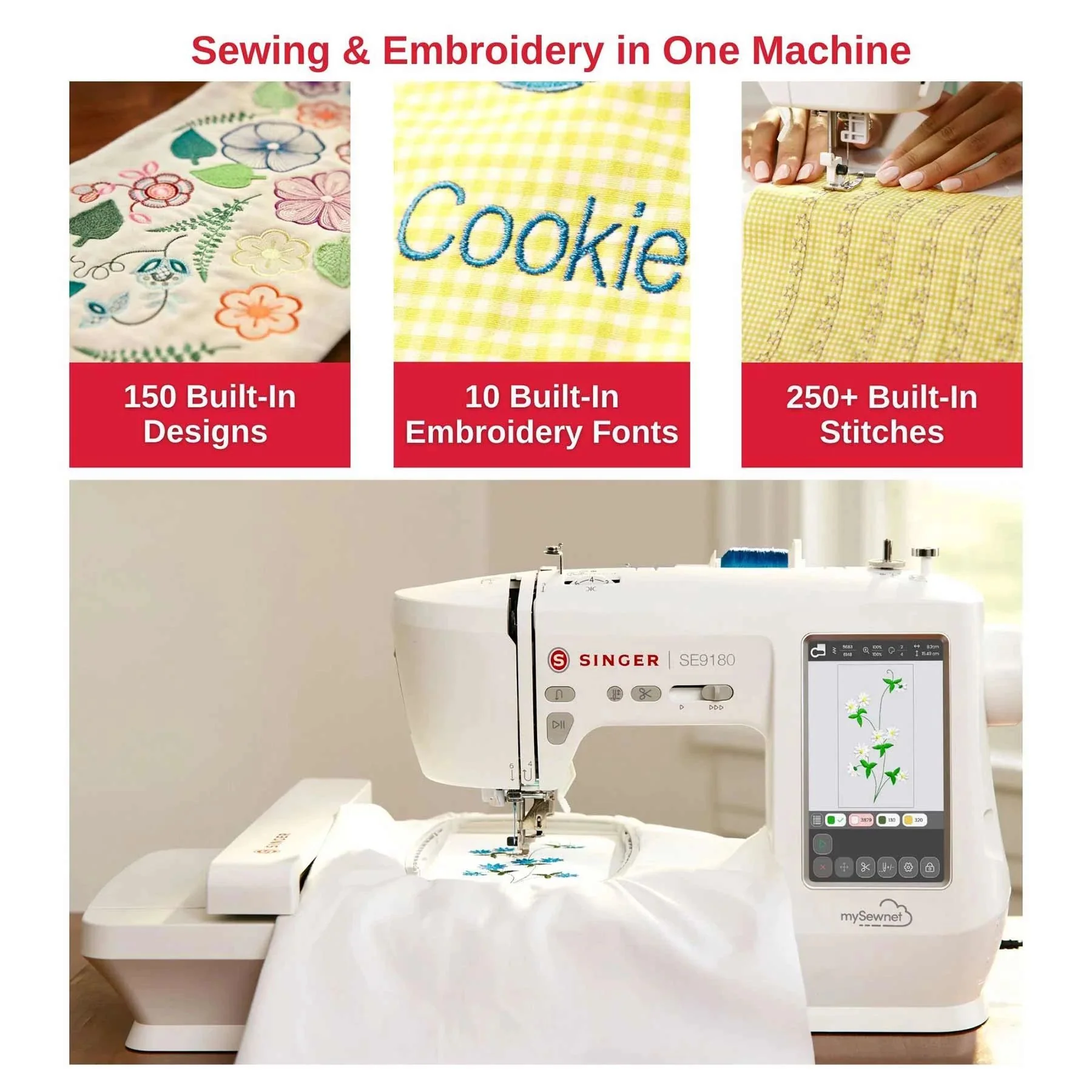 SINGER® SE9180 Sewing & Embroidery Machine & Extension Table Bundle - Image 5