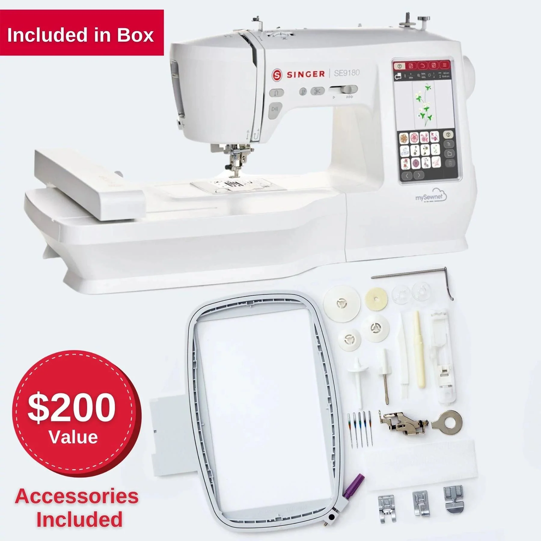 SINGER® SE9180 Sewing & Embroidery Machine & Hoops Bundle - Image 5
