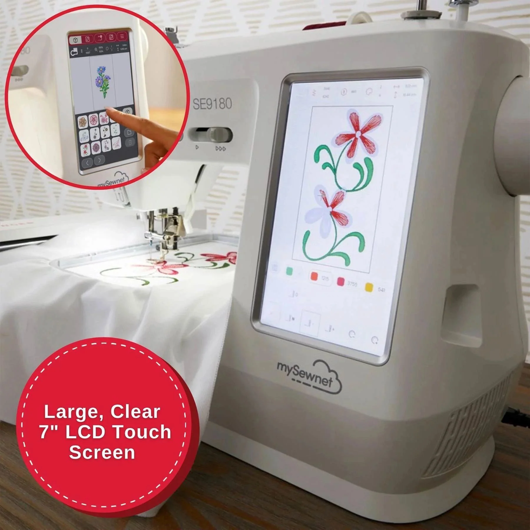 SINGER® SE9180 Sewing & Embroidery Machine & Hoops Bundle - Image 7
