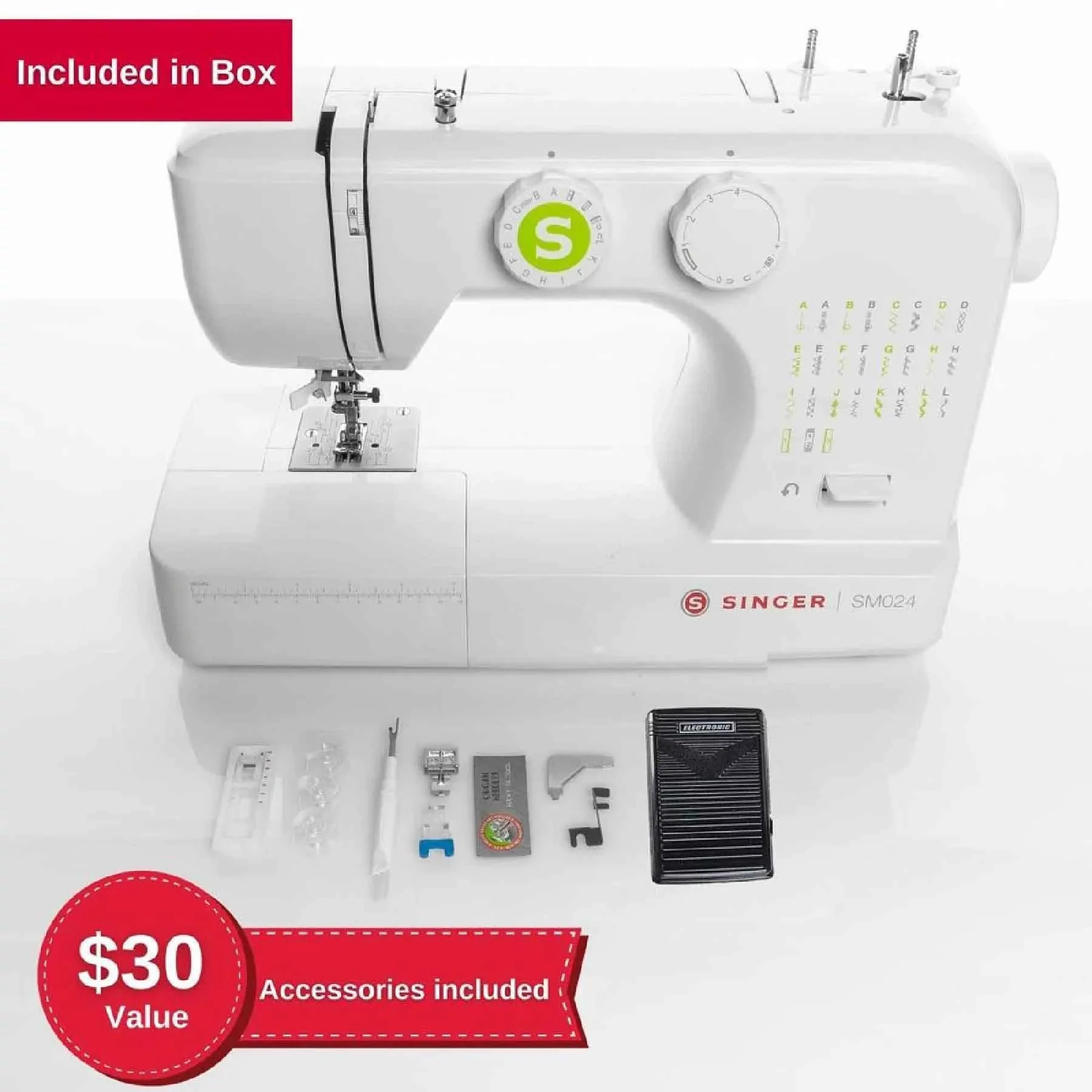SINGER® SM024 Green Sewing Machine - Image 5