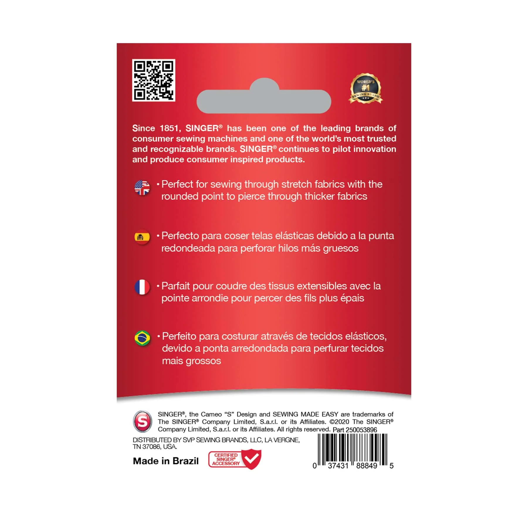 SINGER® Stretch Needles Size 90/14 5-Pack - Image 2