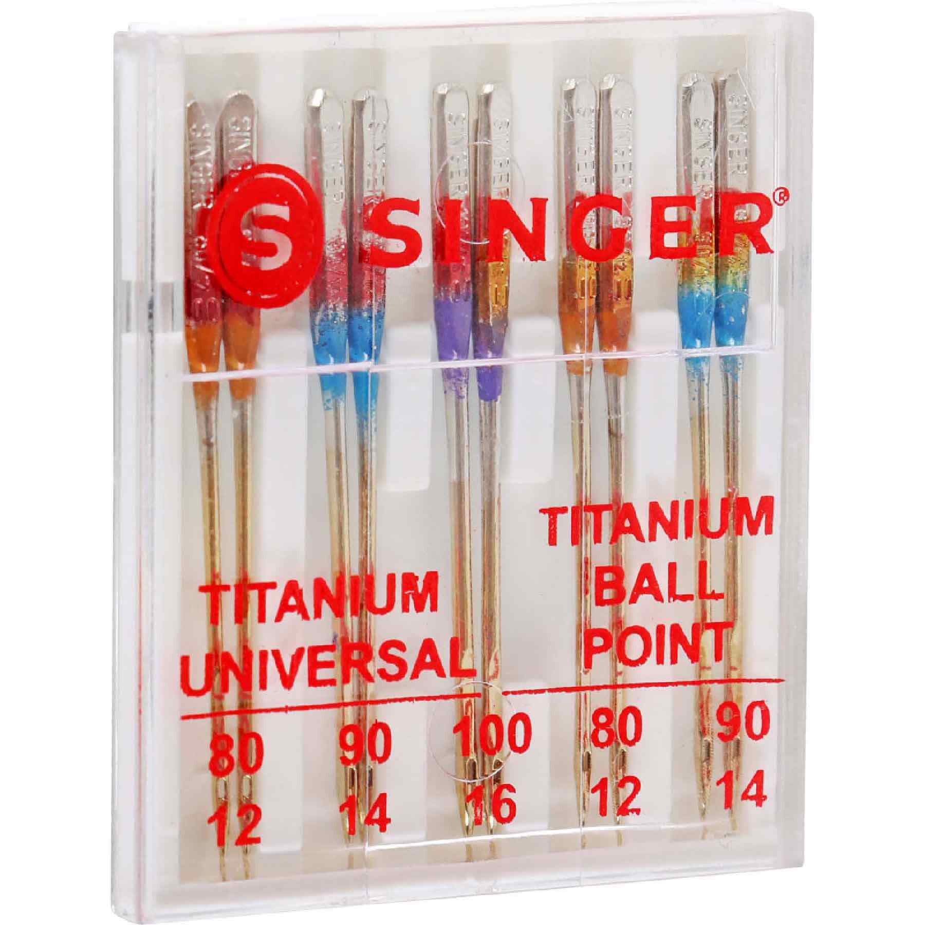 SINGERĀ® Titanium Universal & Ball Point Needles, Assorted Sizes - Image 2