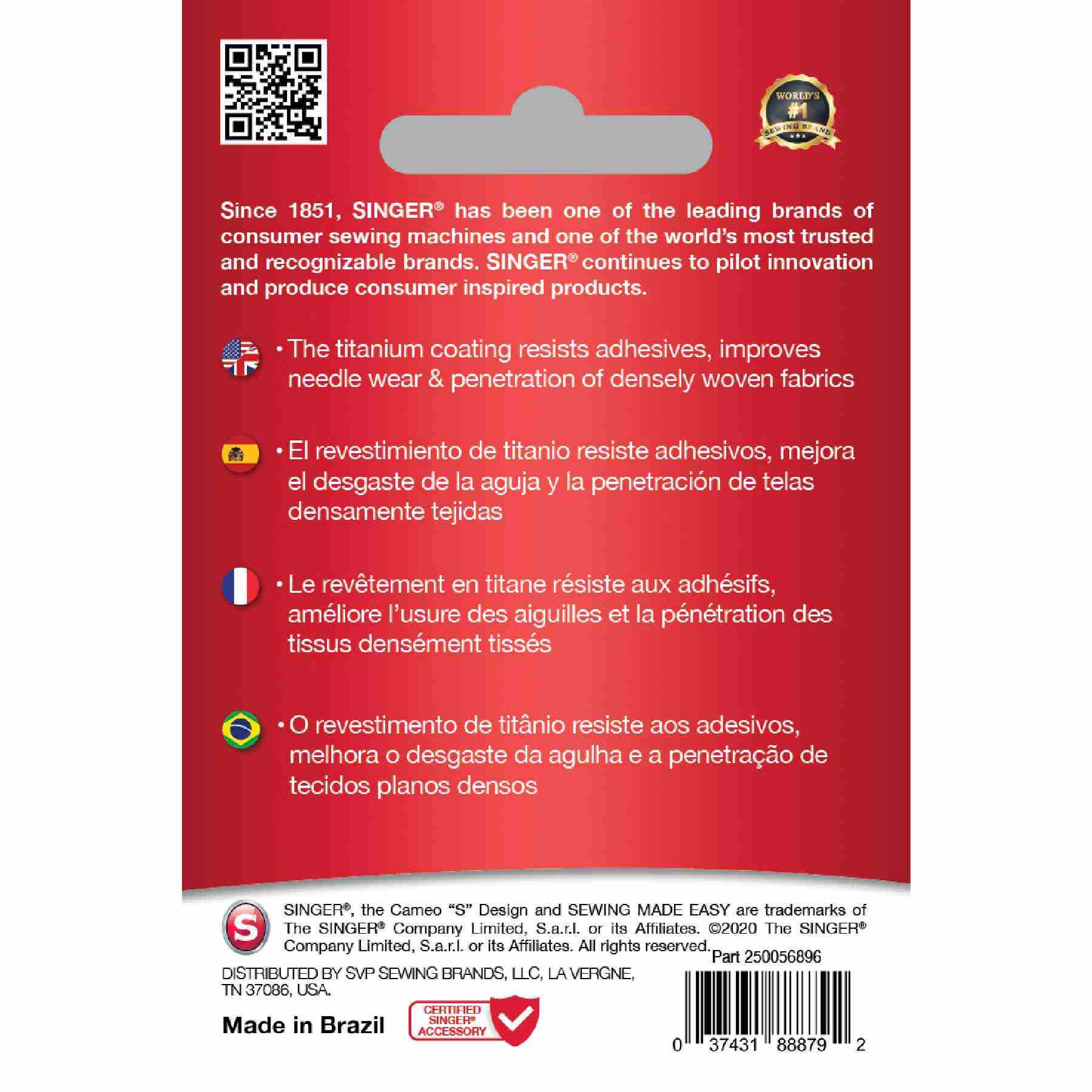 SINGERĀ® Titanium Universal Needles 90/14 5-Pack - Image 2