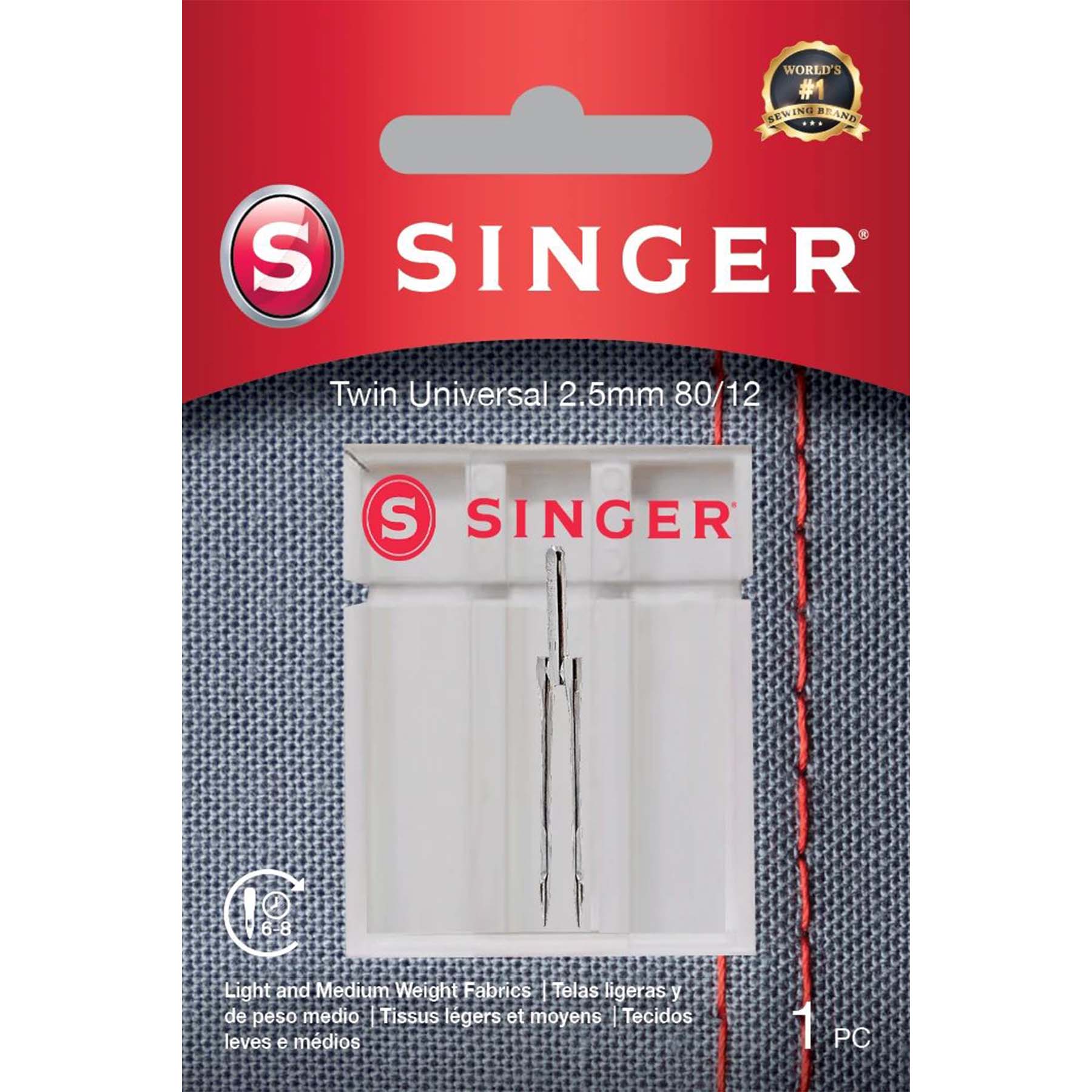 SINGER® Twin Stretch Needles 2.5MM - Size 80/12