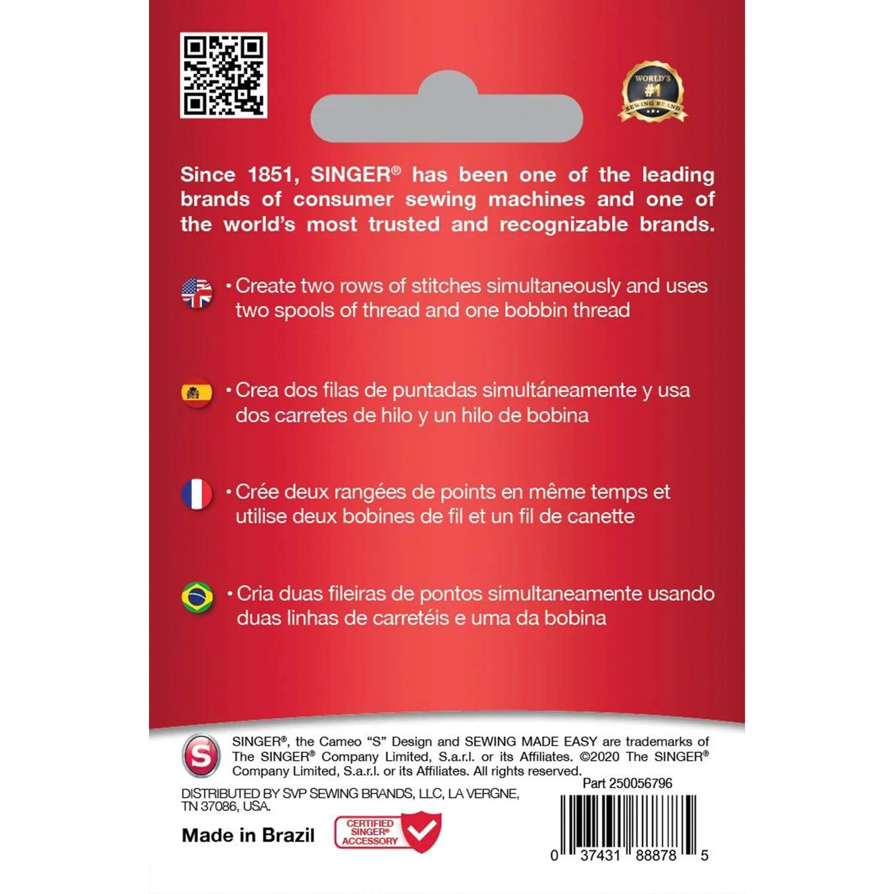 SINGER® Twin Stretch Needles 2.5MM - Size 80/12 - Image 2
